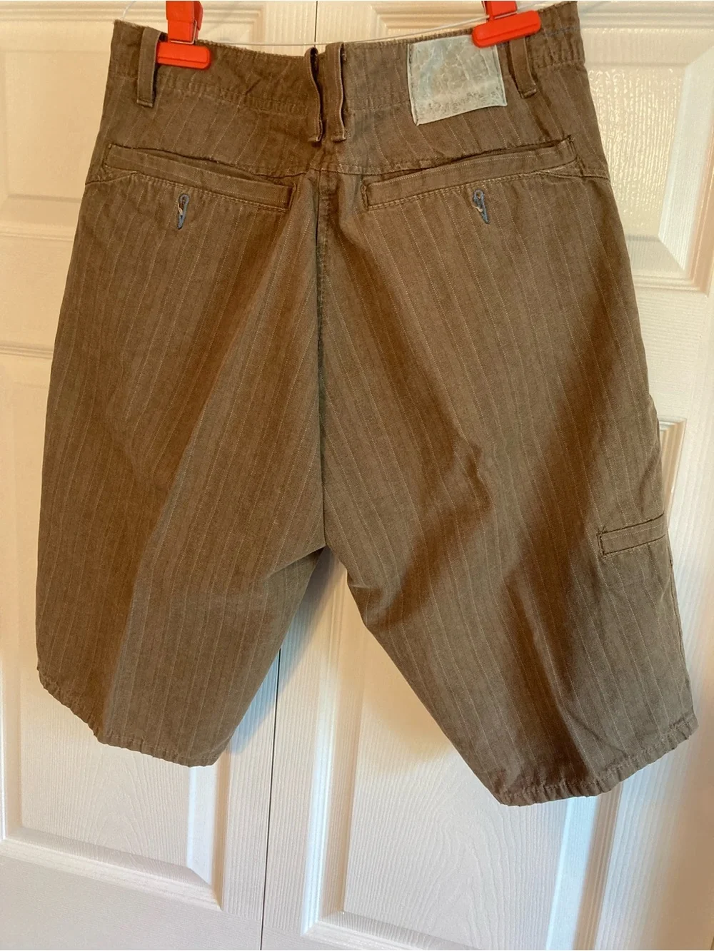 Silver Tab Men's Brown Pinstripe Chino Shorts